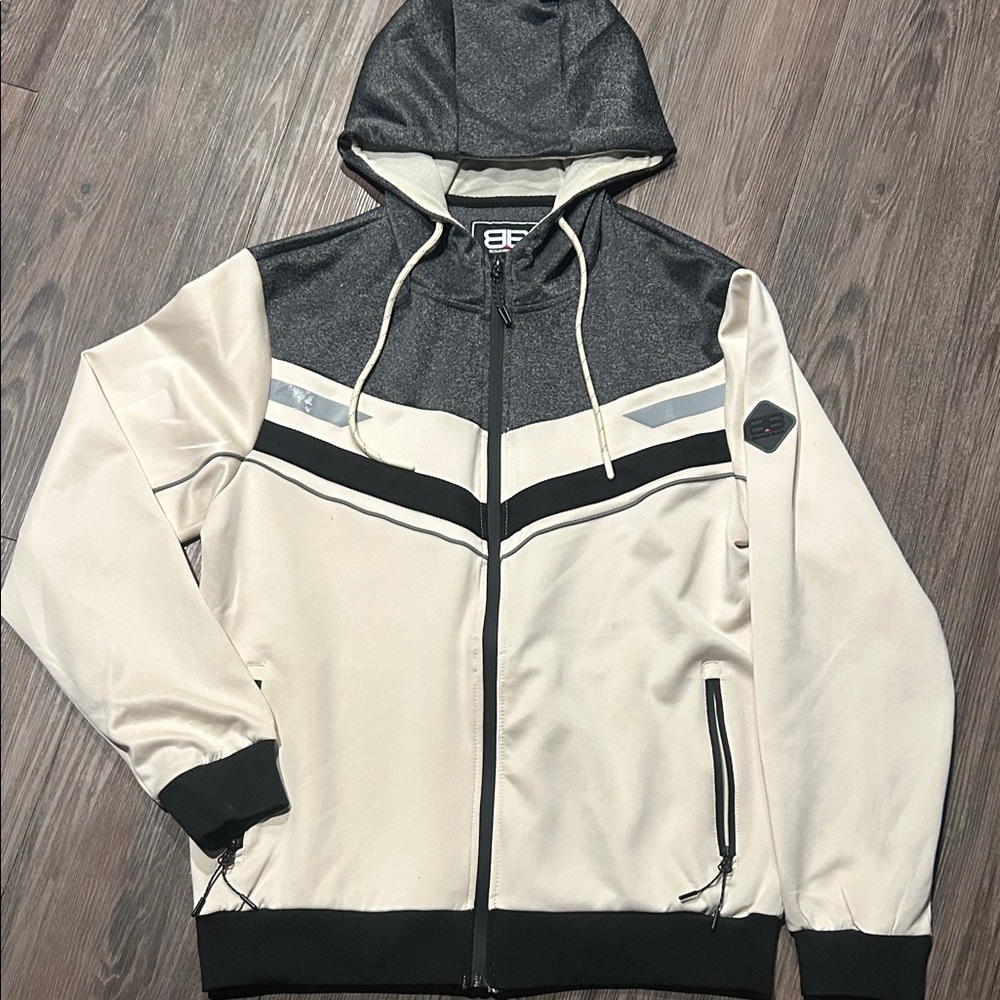 Men's Beige and grey hoodie